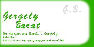 gergely barat business card